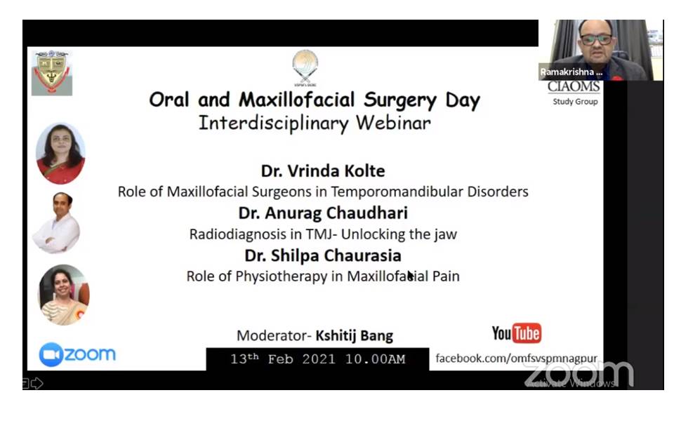 Dr. Ramakrishna Shenoi Vice Dean and Head of the Department of Oral & Maxillofacial Surgery addressing the session