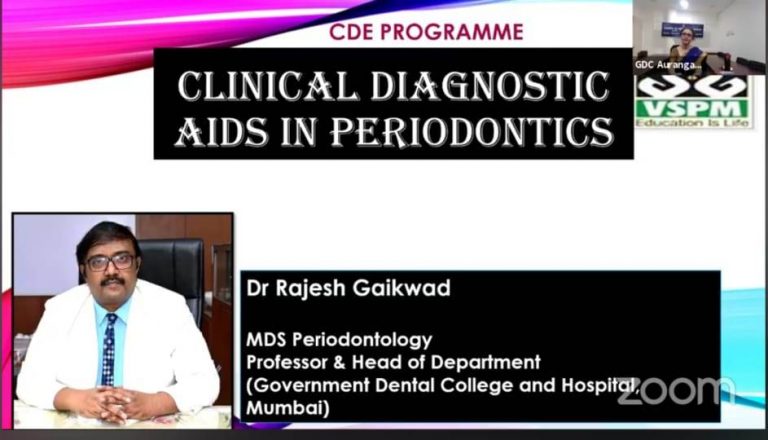 Guest speaker Dr Rajesh Gaikwad conducted lecture on Clinical diagnostic aids in periodontics