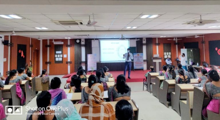 Awareness lectures and video demonstration for Anganwadi workers by Dr. Prabhat Singh